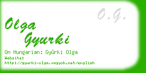 olga gyurki business card