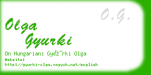 olga gyurki business card